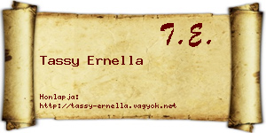 Tassy Ernella névjegykártya
